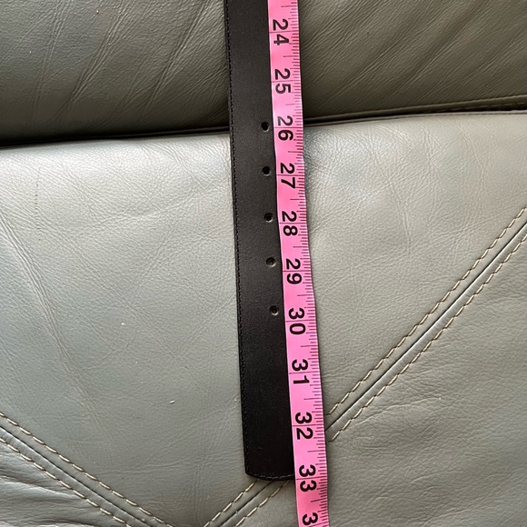 Vintage GORBANI Genuine Leather GOLD CURB CHAIN LOOK Elegant BLACK BELT M - Picture 13 of 16